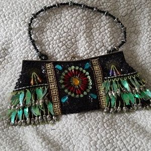 Vintage beaded clutch bag